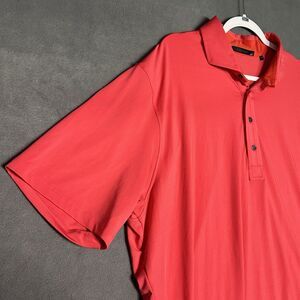 Greyson‎ Golf Polo Shirt Men XXL Pink Stretch Trinity Forest Golf Club Patch